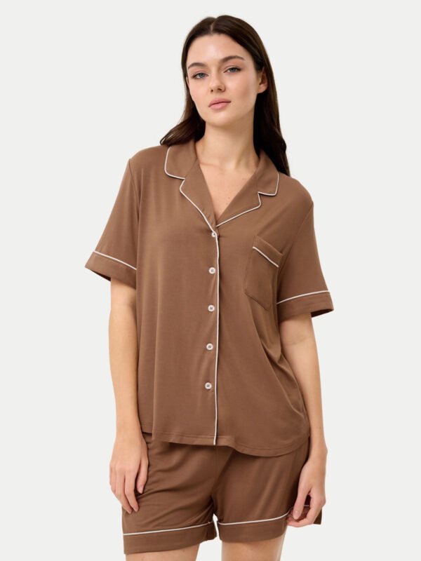 Short Sleeve Bamboo Pajama Shirt - Image 48