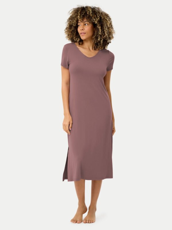 Short Sleeve Long Bamboo Sleepshirt - Image 52