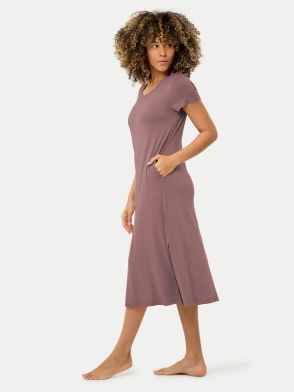 Short Sleeve Long Bamboo Sleepshirt - Image 54