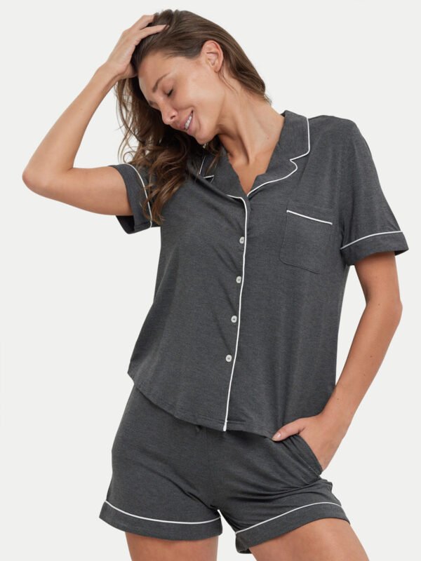 Short Sleeve Bamboo Pajama Set - Image 22