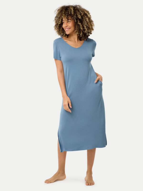 Short Sleeve Long Bamboo Sleepshirt - Image 11