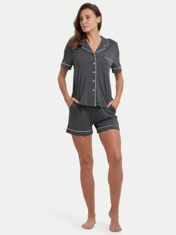 Short Sleeve Bamboo Pajama Shirt - Image 28