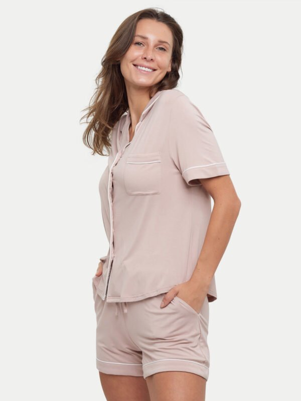Short Sleeve Bamboo Pajama Shirt - Image 13