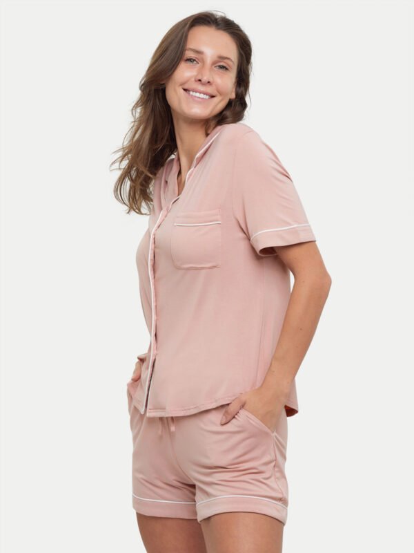 Short Sleeve Bamboo Pajama Set - Image 68