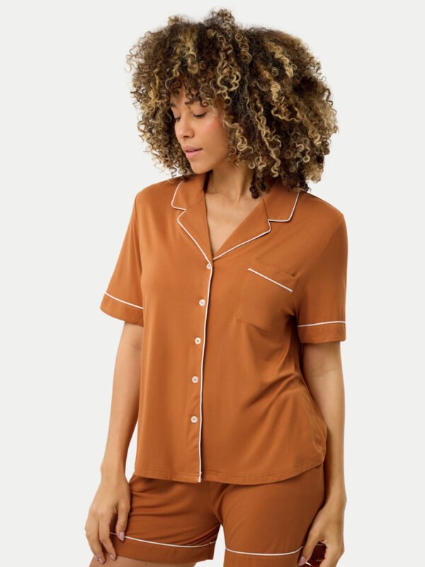 Short Sleeve Bamboo Pajama Set - Image 53