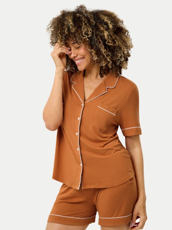 Short Sleeve Bamboo Pajama Set - Image 54