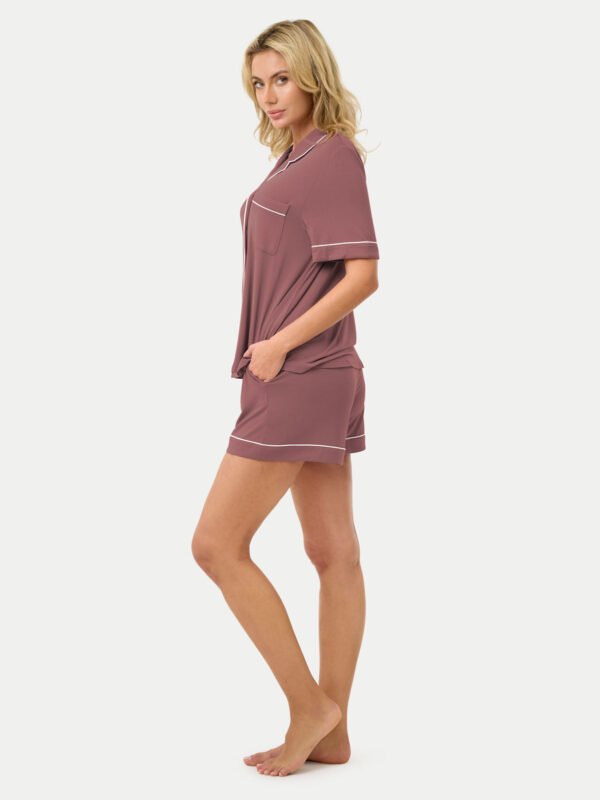 Short Sleeve Bamboo Pajama Shirt - Image 68