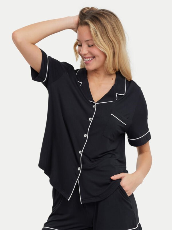 Short Sleeve Bamboo Pajama Set - Image 7