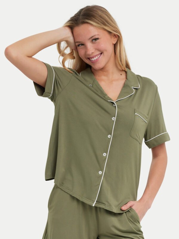 Short Sleeve Bamboo Pajama Shirt - Image 2