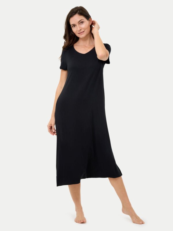 Short Sleeve Long Bamboo Sleepshirt - Image 5