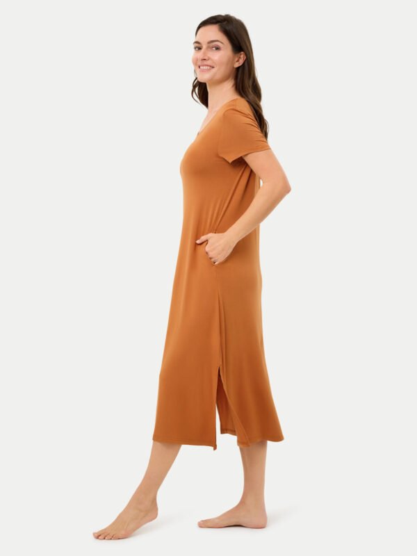 Short Sleeve Long Bamboo Sleepshirt - Image 44