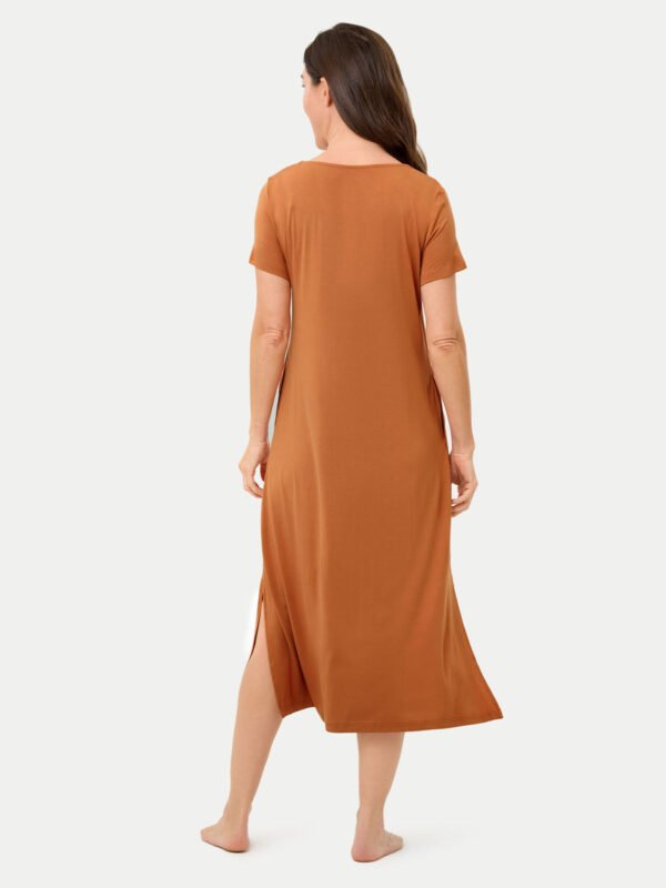Short Sleeve Long Bamboo Sleepshirt - Image 45