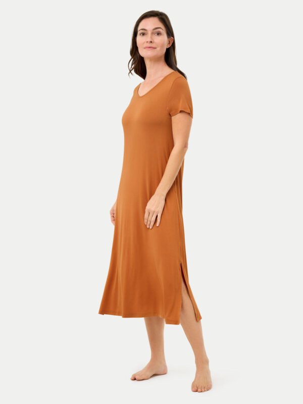 Short Sleeve Long Bamboo Sleepshirt - Image 46