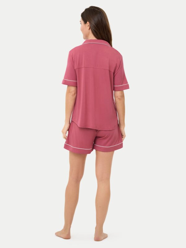 Short Sleeve Bamboo Pajama Set - Image 26