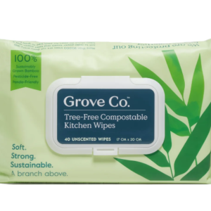 Bamboo Compostable Kitchen Wipes, 40 wipes per pouch